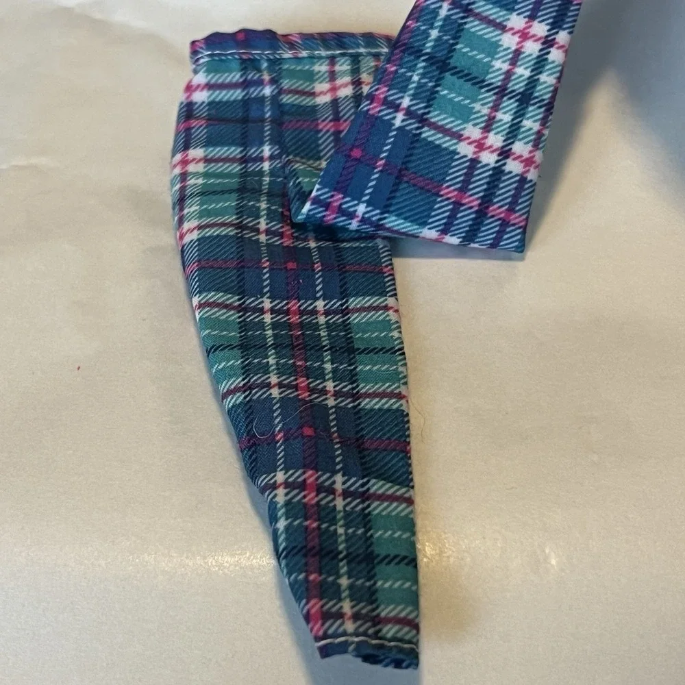 Vintage 1997 MATTEL Barbie Ginger‎ Plaid Pink Blue Pants 1990s Clothing
